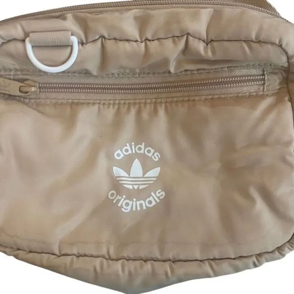Adidas Original Puffer Pouch Magic Beige White Crossbody Fanny Hip Pack